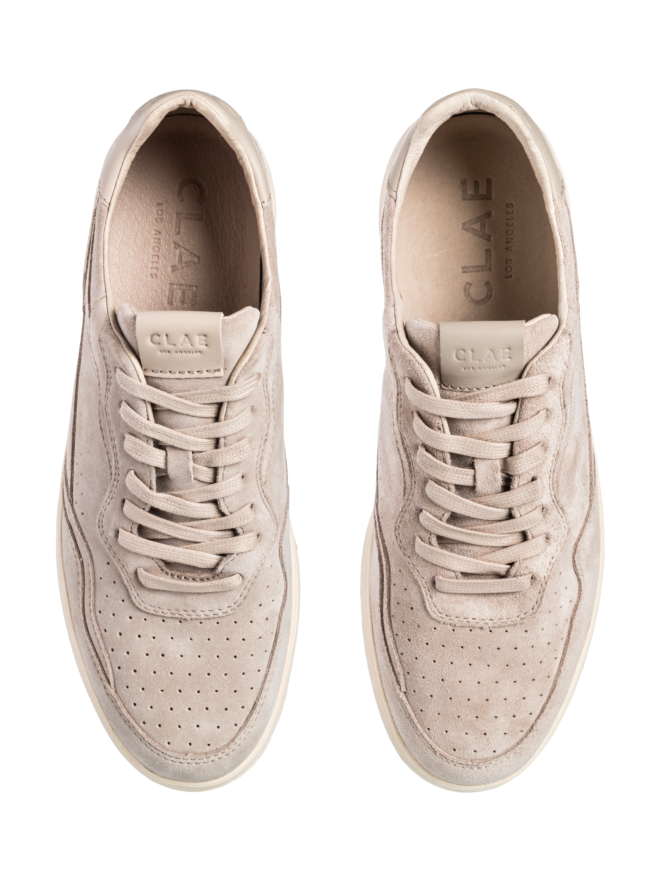 Product image 4 of 5, which shows CLAE Haywood Leather Trainers, Feather Grey, 3