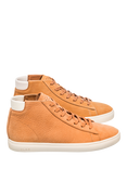 CLAE Bradley Leather Mid-Top Trainers, Wheat