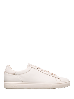CLAE Bradley Leather Trainers, Off White, Off White