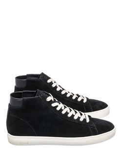 CLAE Bradley Leather Mid-Top Trainers, Black - view 2, Black