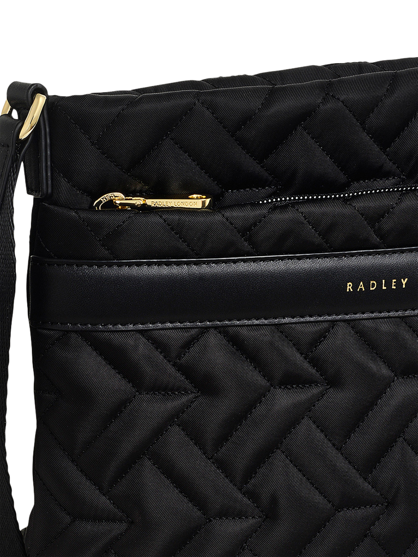 Product image 4 of 5, which shows Radley Holland Park Responsible Quilted Small Zip Top Cross Body Bag, Black