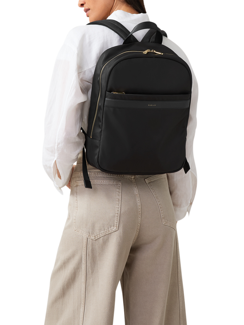 Product image 5 of 5, which shows Radley Holland Park Recycled Plastic Backpack, Black, One Size