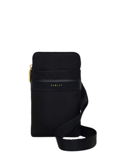 Radley Holland Park Responsible Medium Zip Around Phone Cross Body Bag, Black, Black