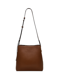 Radley Dukes Place Leather Medium Compartment Crossbody Bag, Saddle