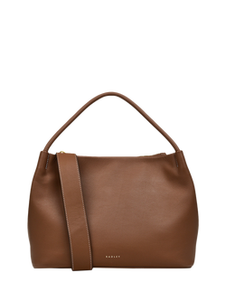 Radley Ivydale Road Leather Medium Zip Top Grab Bag, Saddle