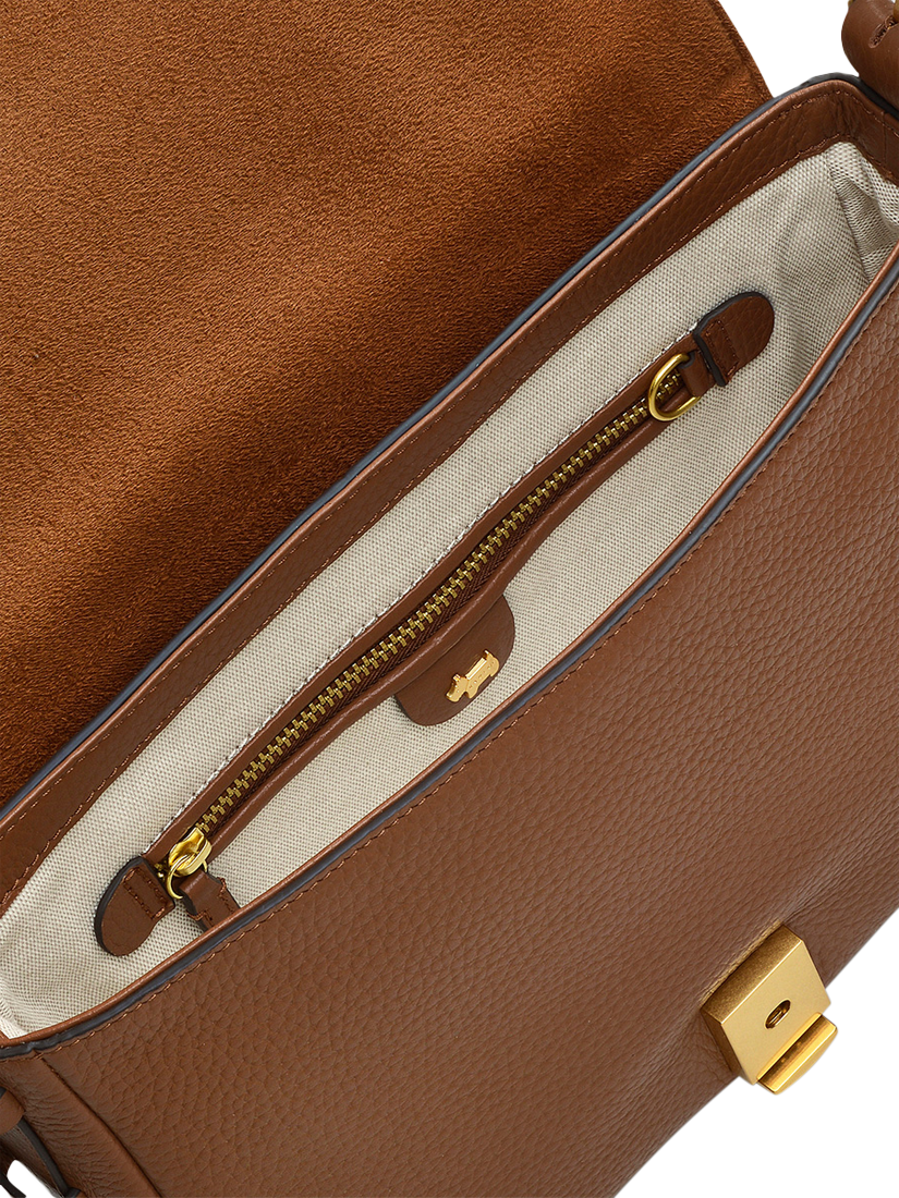 Product image 3 of 7, which shows Radley Graffton Street Leather Crossbody Bag, Saddle