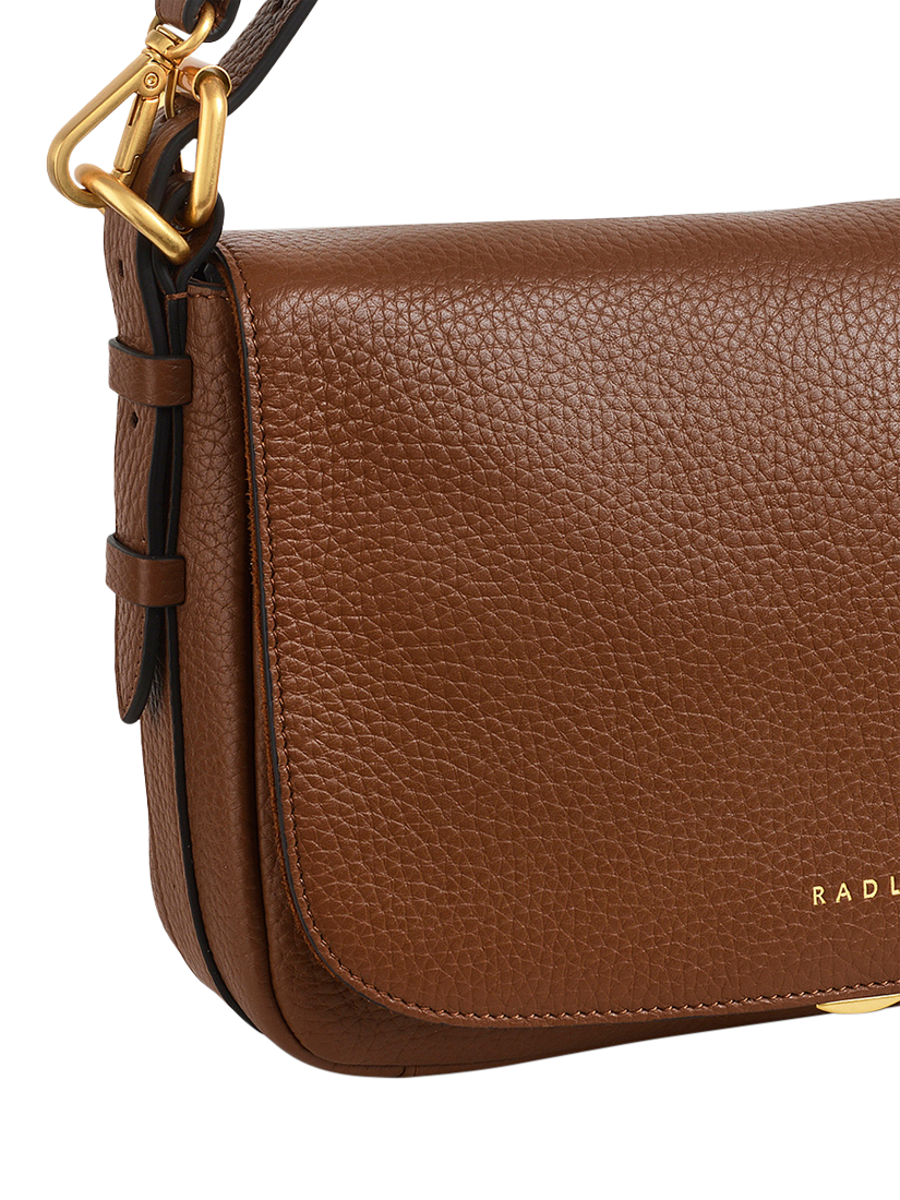 Product image 6 of 7, which shows Radley Graffton Street Leather Crossbody Bag, Saddle