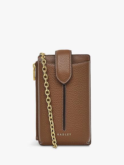 Radley Hillgate Leather Phone Crossbody Bag, Saddle