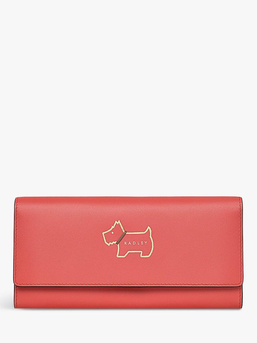 Radley Heritage Dog Outline Large Leather Matinee Purse, Lava, One Size