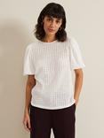 Phase Eight Aurora Textured Top, Ivory