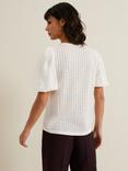 Phase Eight Aurora Textured Top, Ivory