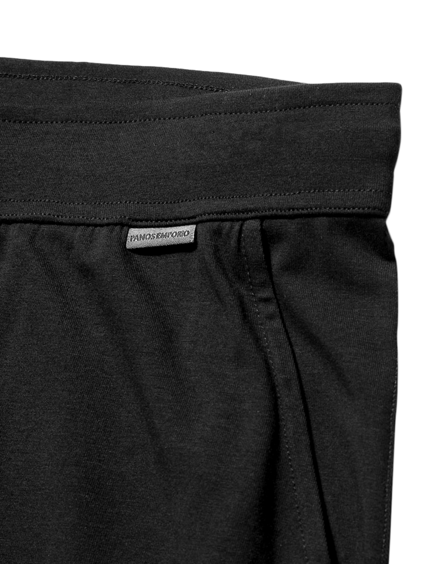 Product image 2 of 4, which shows Panos Emporio Henley Bamboo Cotton Mix Lounge Pants, Black, M