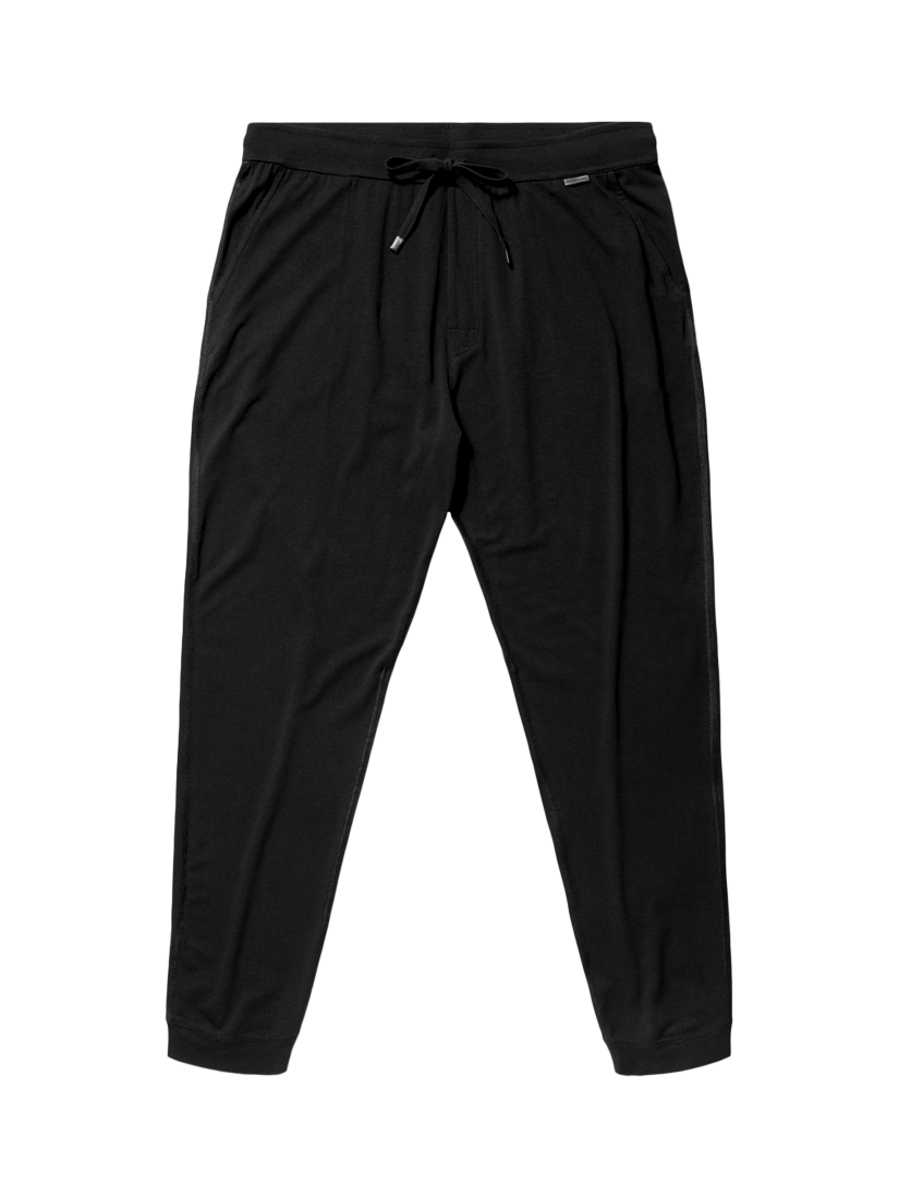 Product image 4 of 4, which shows Panos Emporio Henley Bamboo Cotton Mix Lounge Pants, Black, M