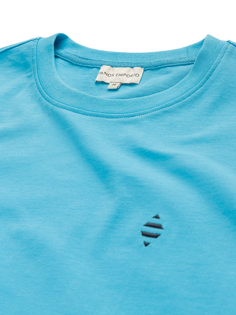 Product image 3 of 4, which shows Panos Emporio Element Organic Cotton T-Shirt, Aquarius, S