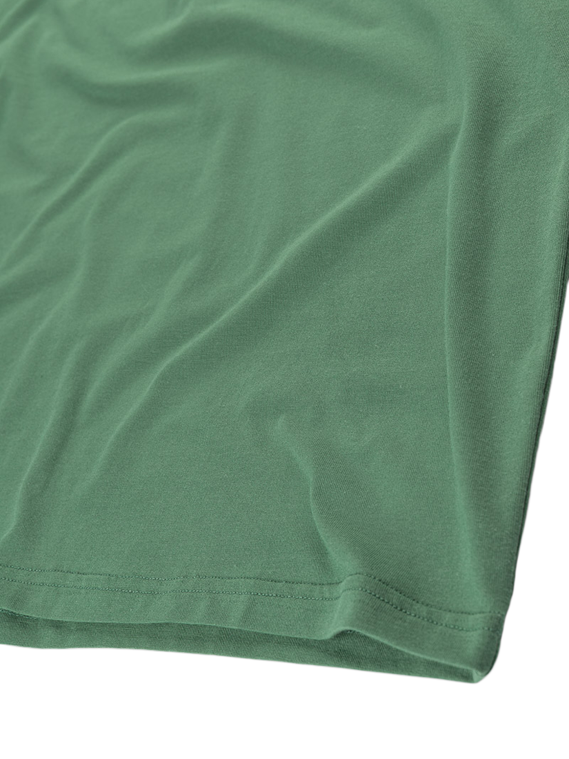 Product image 4 of 5, which shows Panos Emporio Eco Base Bamboo and Organic Cotton Blend T-Shirt, Earth Green, S