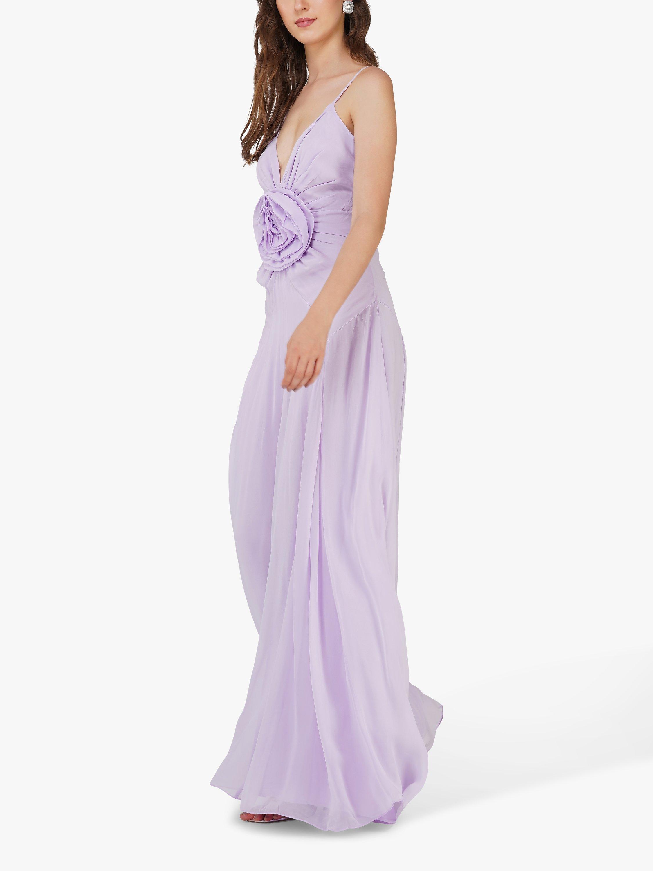 Lace Beads Giselle Corsage Maxi Dress Lilac