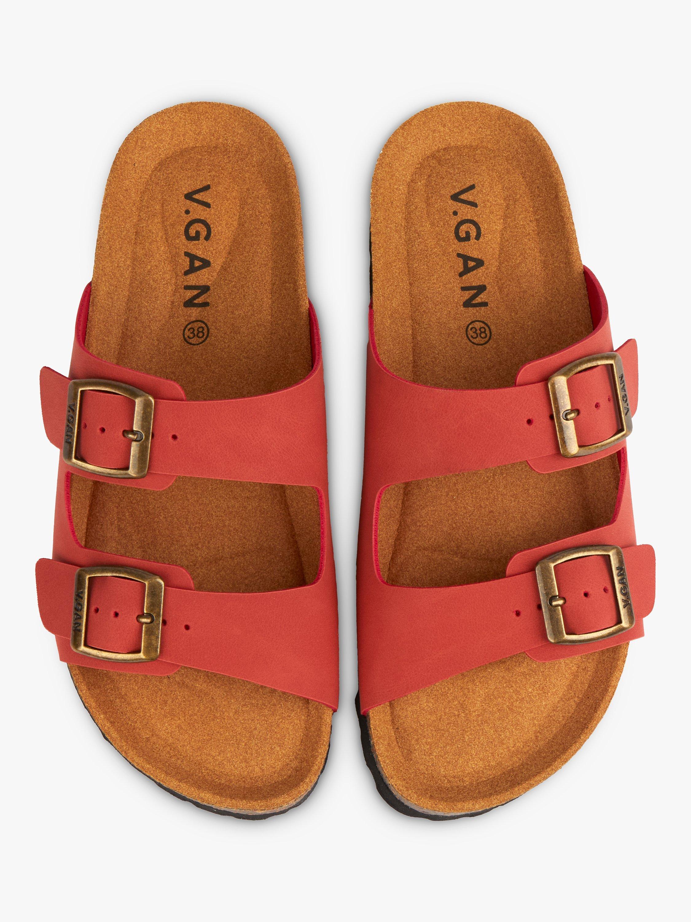 V.GAN Vegan Mango Double Buckle Sandal, Apricot, 3