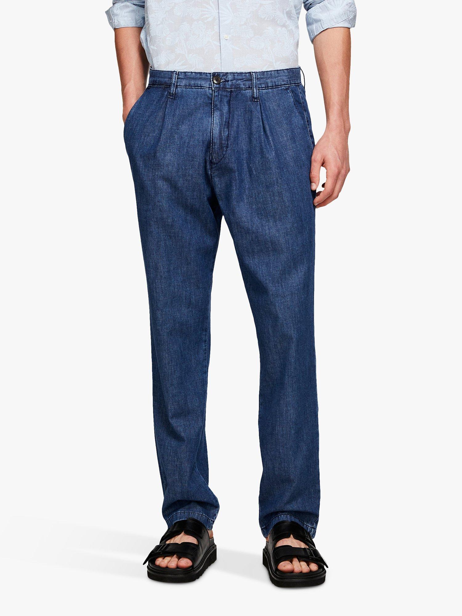 SISLEY Chambray Regular Fit Jeans, Blue