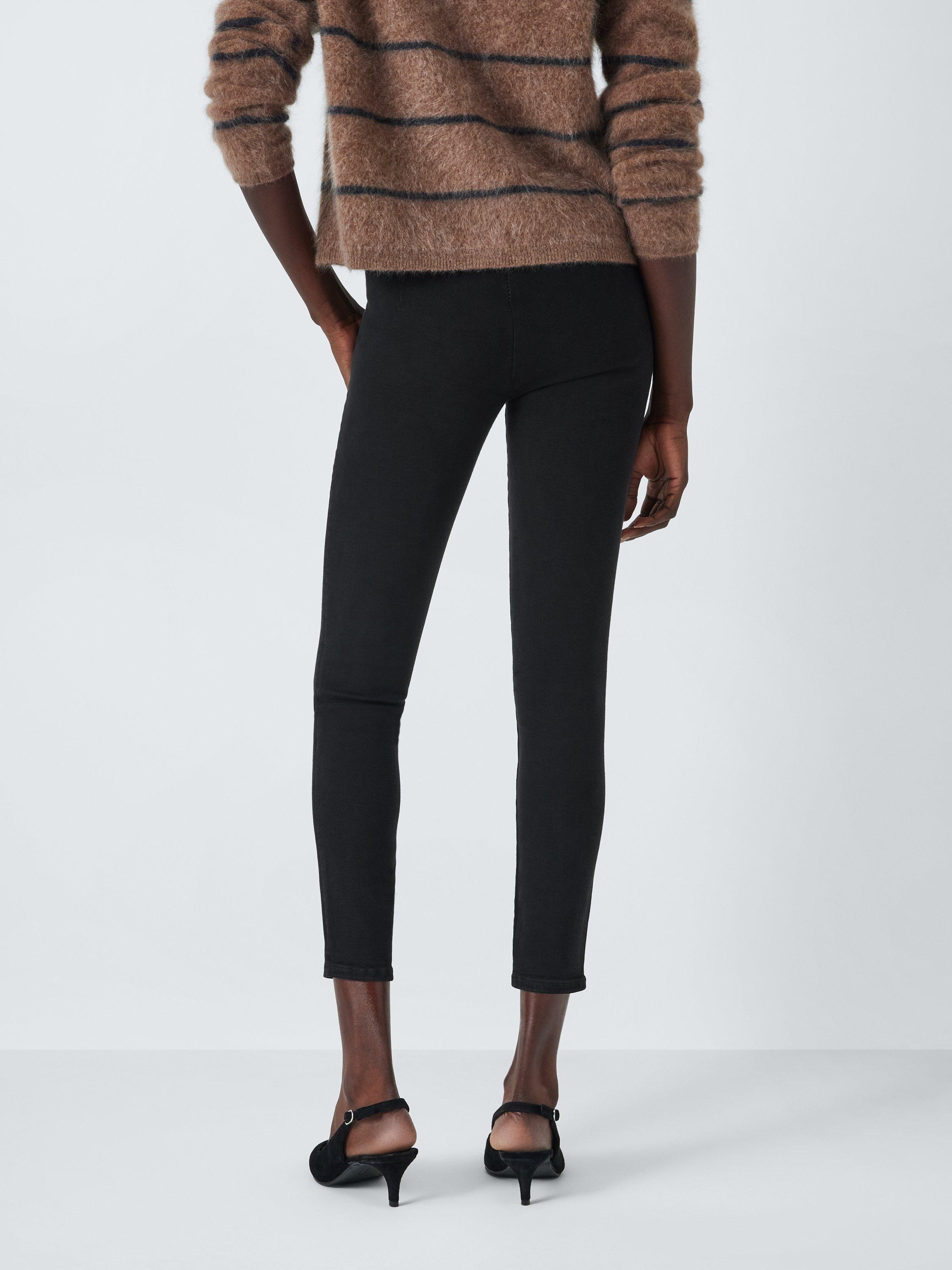 Product image 2 of 6, which shows FRAME Jetset Skinny Cropped Jeans, Sheen Noir, XS-S
