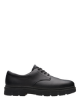 Clarks Kids' Lorcam Loop Lace Up Leather School Shoes, Black