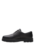 Clarks Kids' Lorcam Loop Lace Up Leather School Shoes, Black