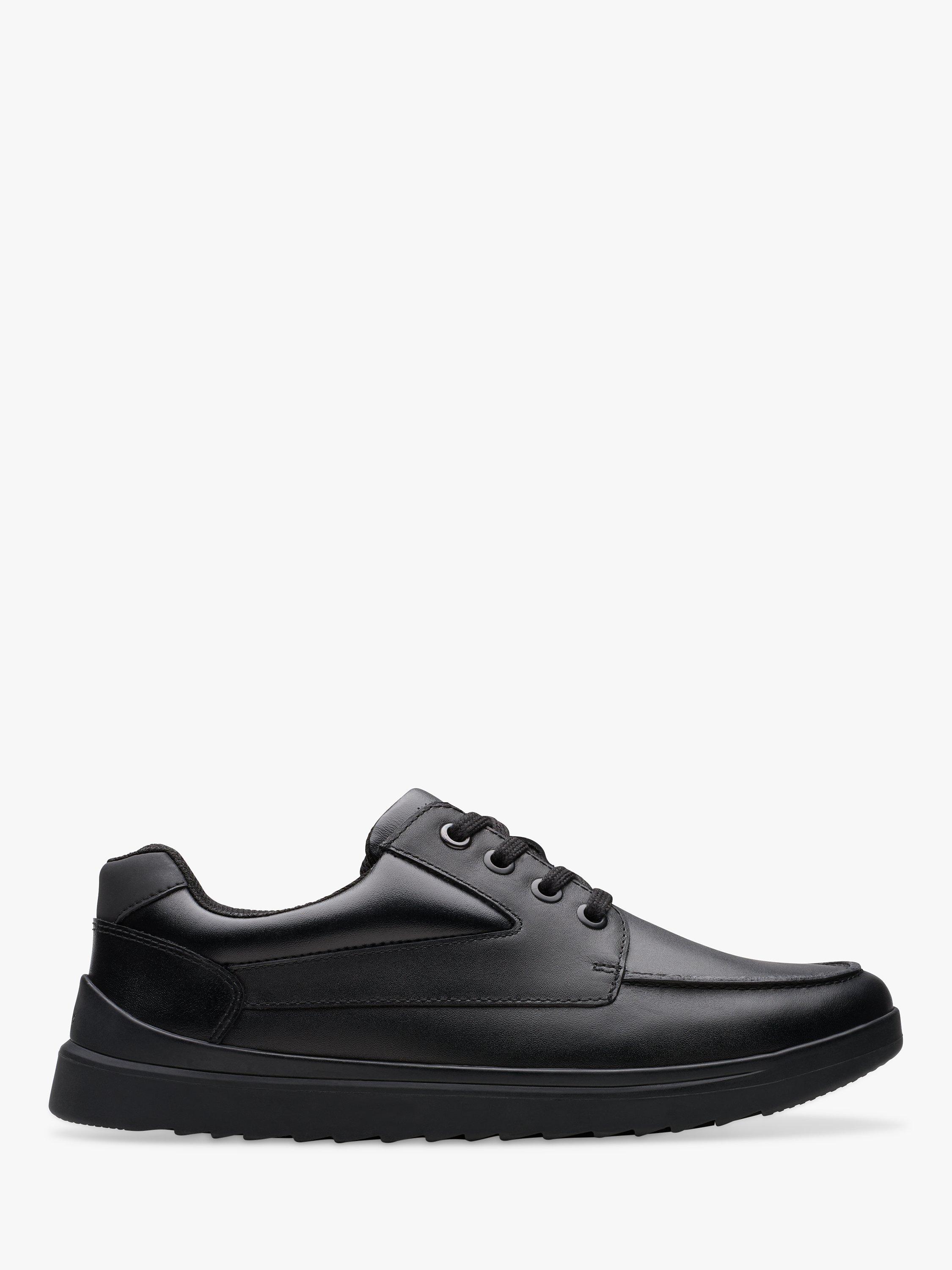 Clarks Kids Keelan Flare School Shoes Black Leather