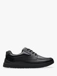 Clarks Kids' Keelan Flare School Shoes, Black Leather