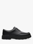 Clarks Kids' Lorcam Edge Leather Derby School Shoes, Black