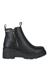 John Lewis ANYDAY Purdie Leather Zip Front Ankle Boots Black