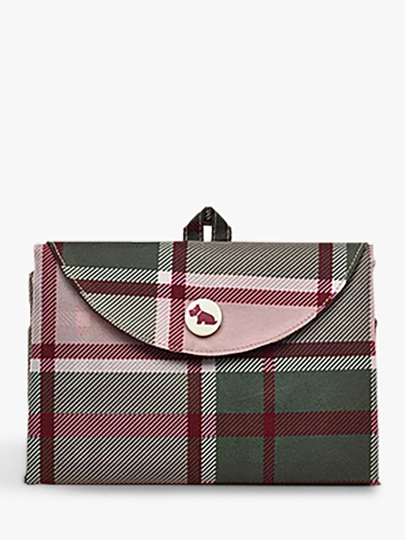 Radley Autumn Check Responsible Foldaway Shopper Bag Racing Green Multi