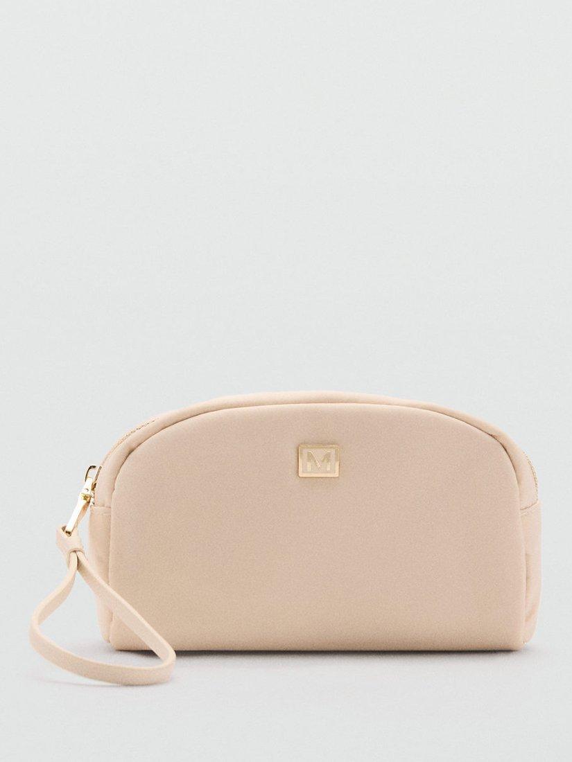 Mango Nil Logo Toiletry Bag, Off White, One Size