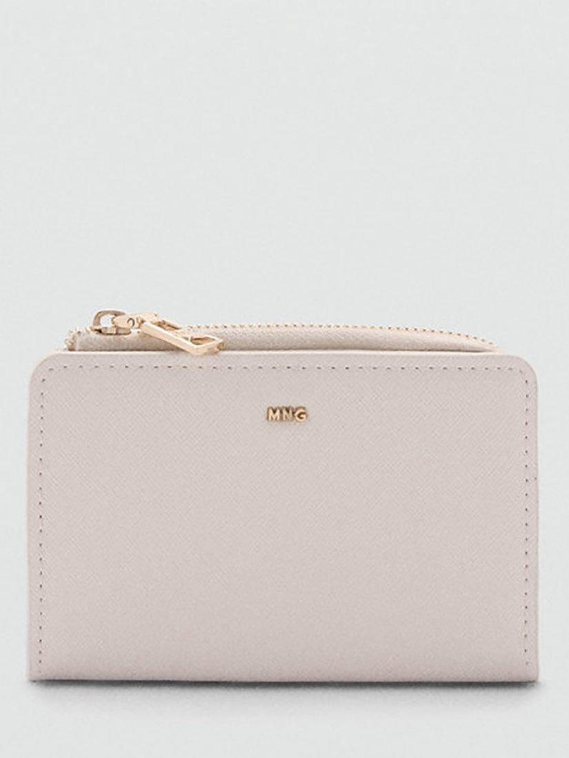 Mango Martes Small Textured Purse, Natural White, One Size
