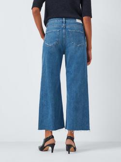 PAIGE Anessa Raw Hem Cropped Wide Leg Jeans - view 2, Rock Show Distress