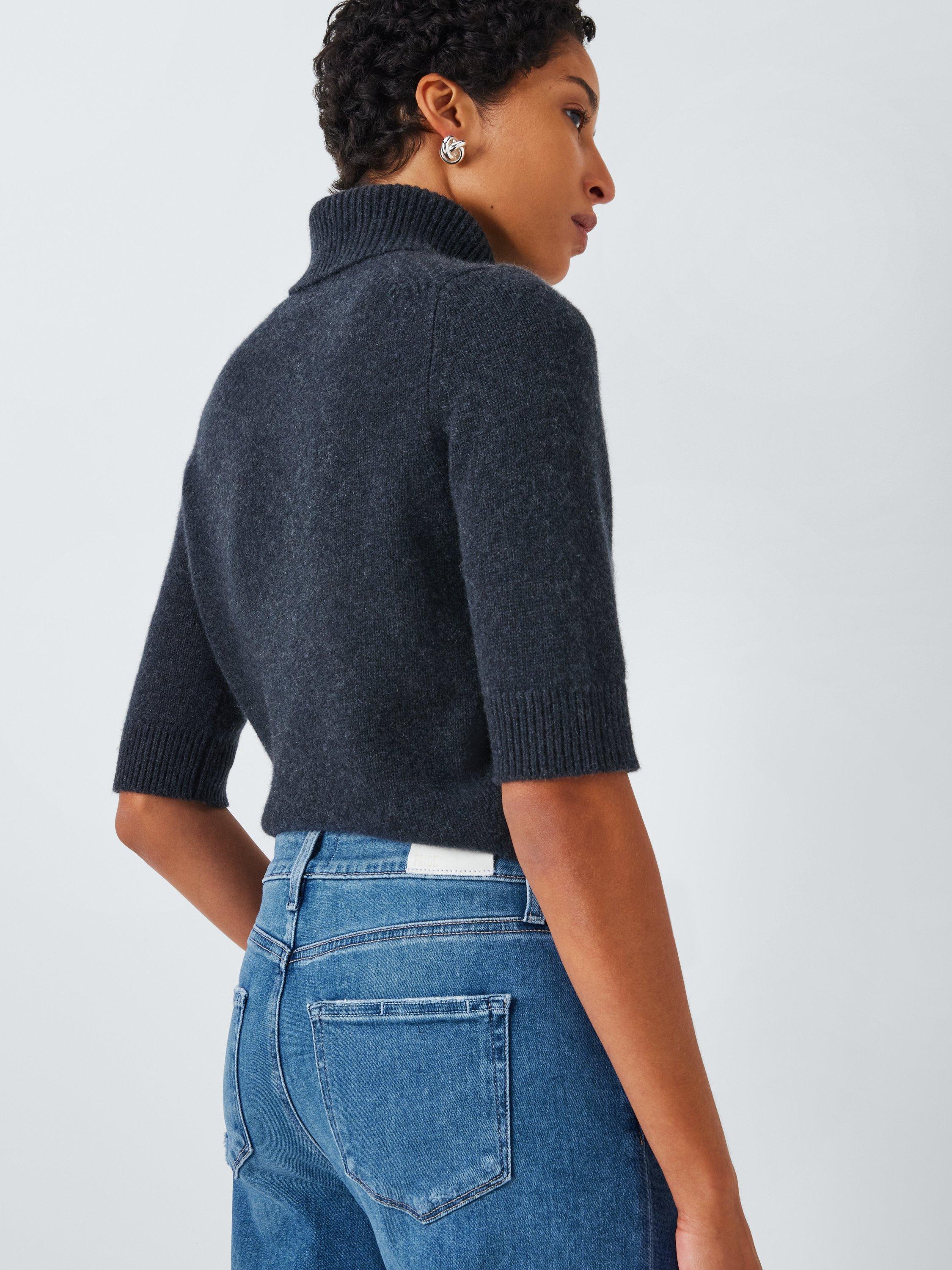 Product image 6 of 6, which shows PAIGE Anessa Raw Hem Cropped Wide Leg Jeans, Rock Show Distress, 24