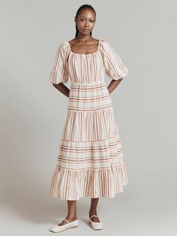 Ghost Rosalee Puff Sleeve Maxi Dress, Ivory/Multi - view 2, Ivory/Multi