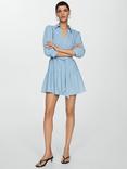 Mango Ten Shirt Mini Dress, Light Blue