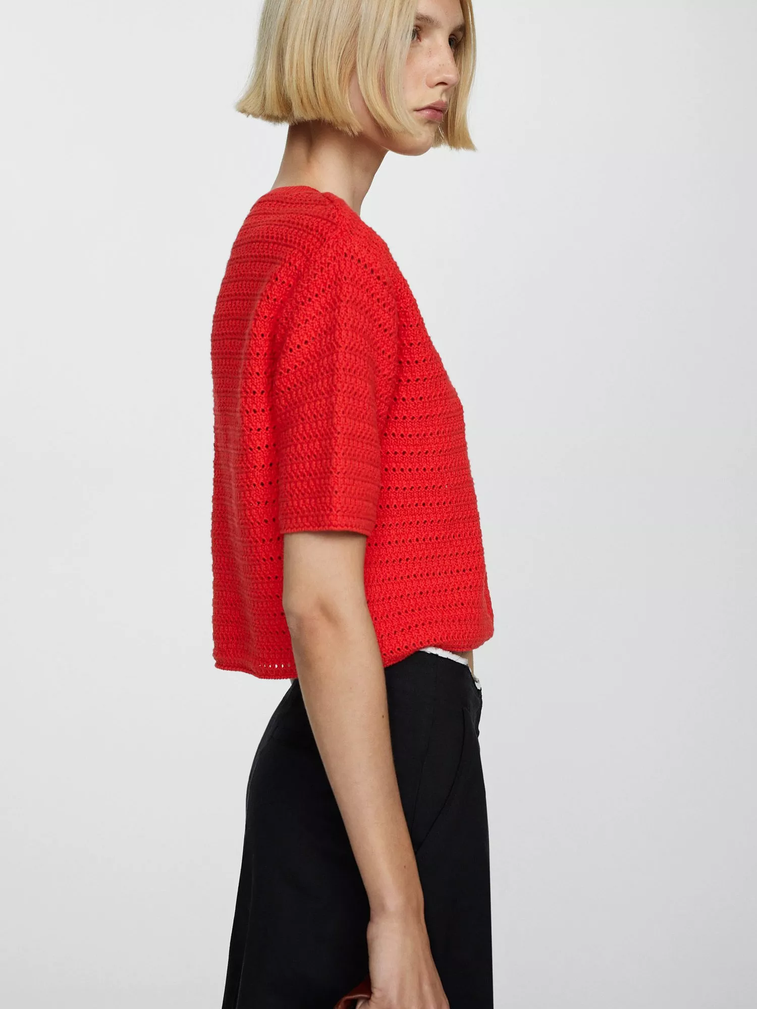 Women s Knitwear Red Sleeve Short Sleeve John Lewis Partners