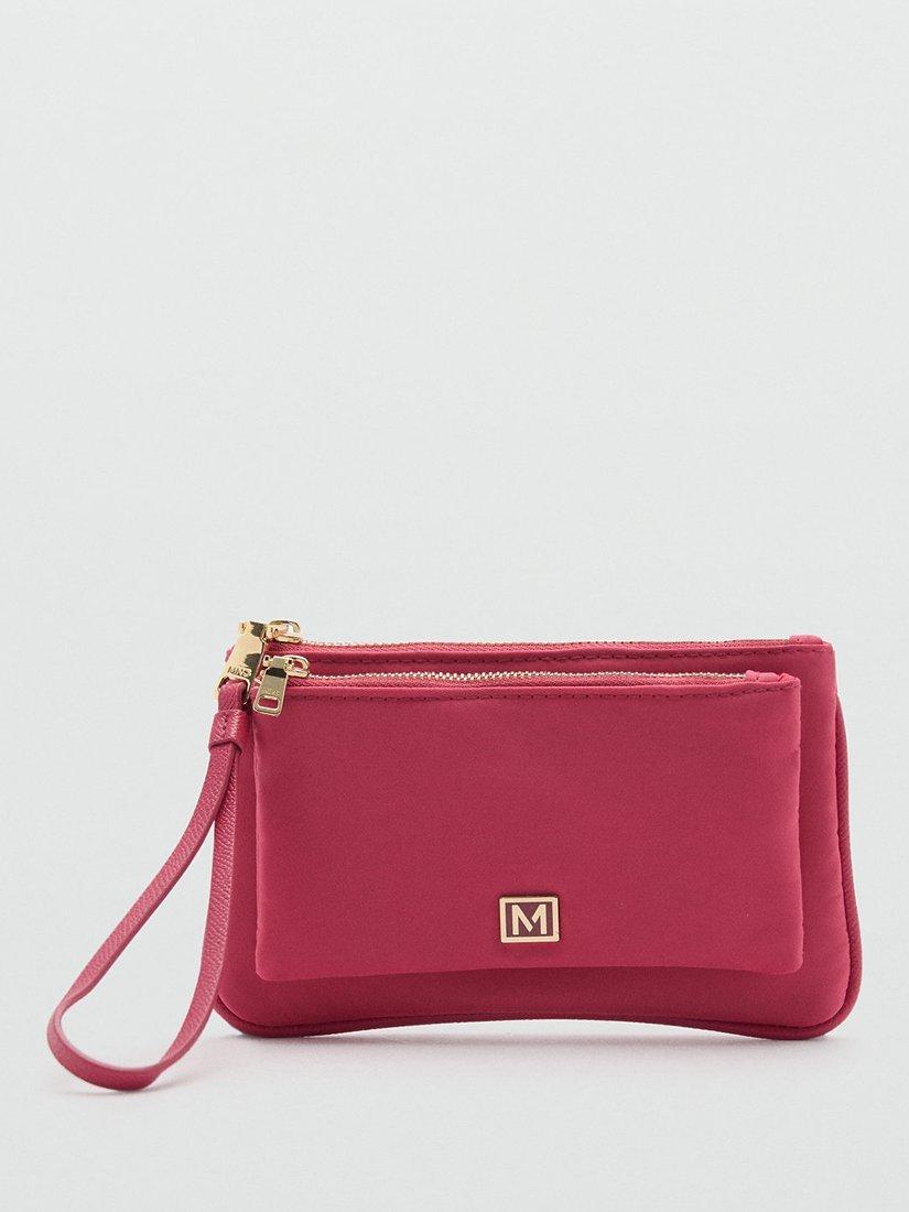 Mango Nil Wristlet Purse, Berry Red