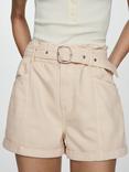 Mango Delia Utility Shorts, Light Beige