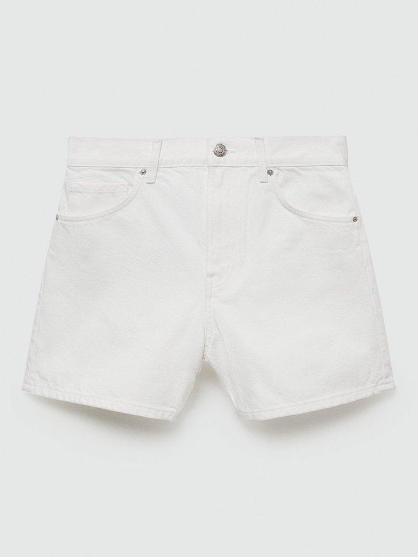 Mango Zoe Denim Shorts, White, 16