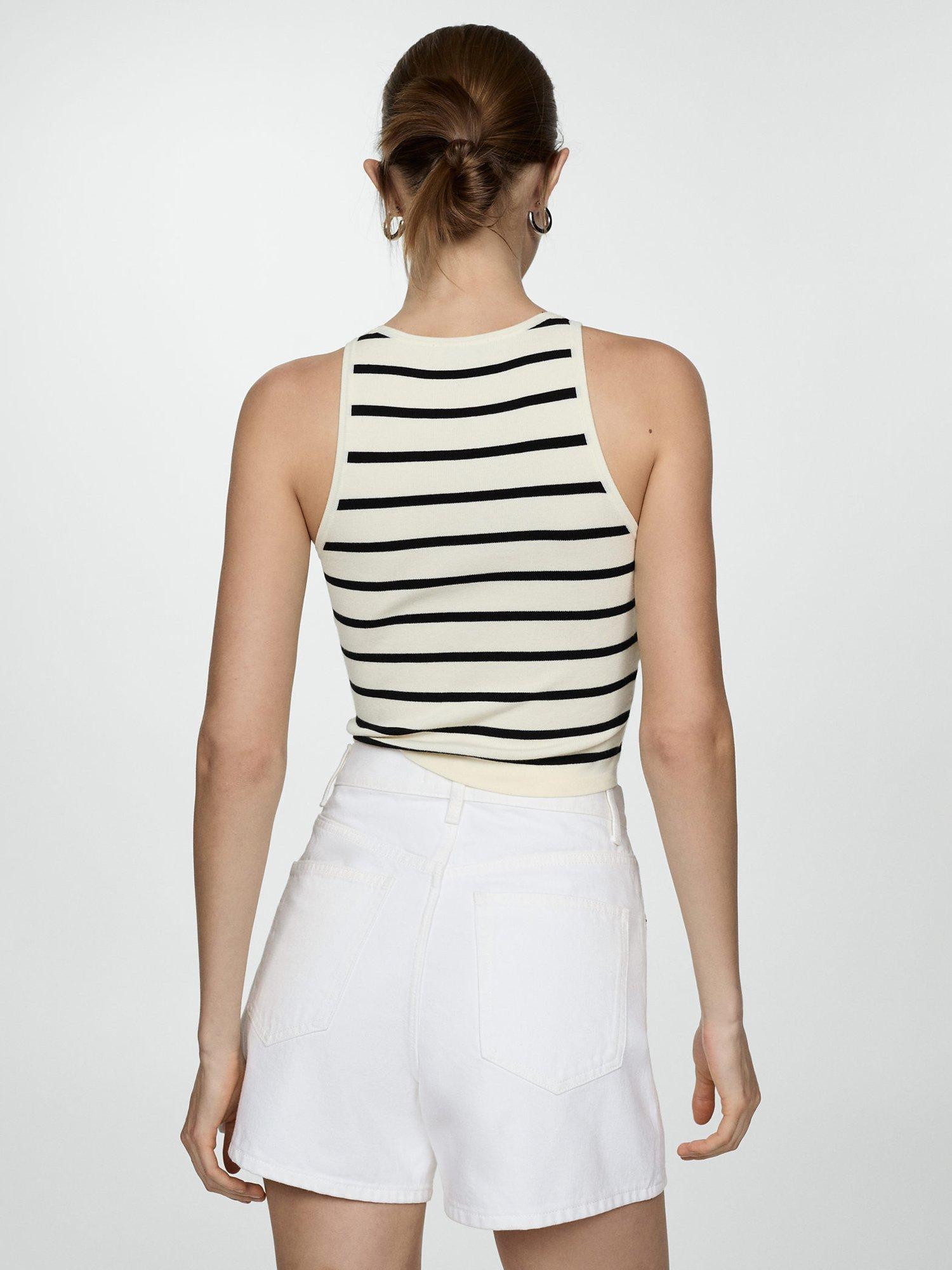 Mango Zoe Denim Shorts, White, 16