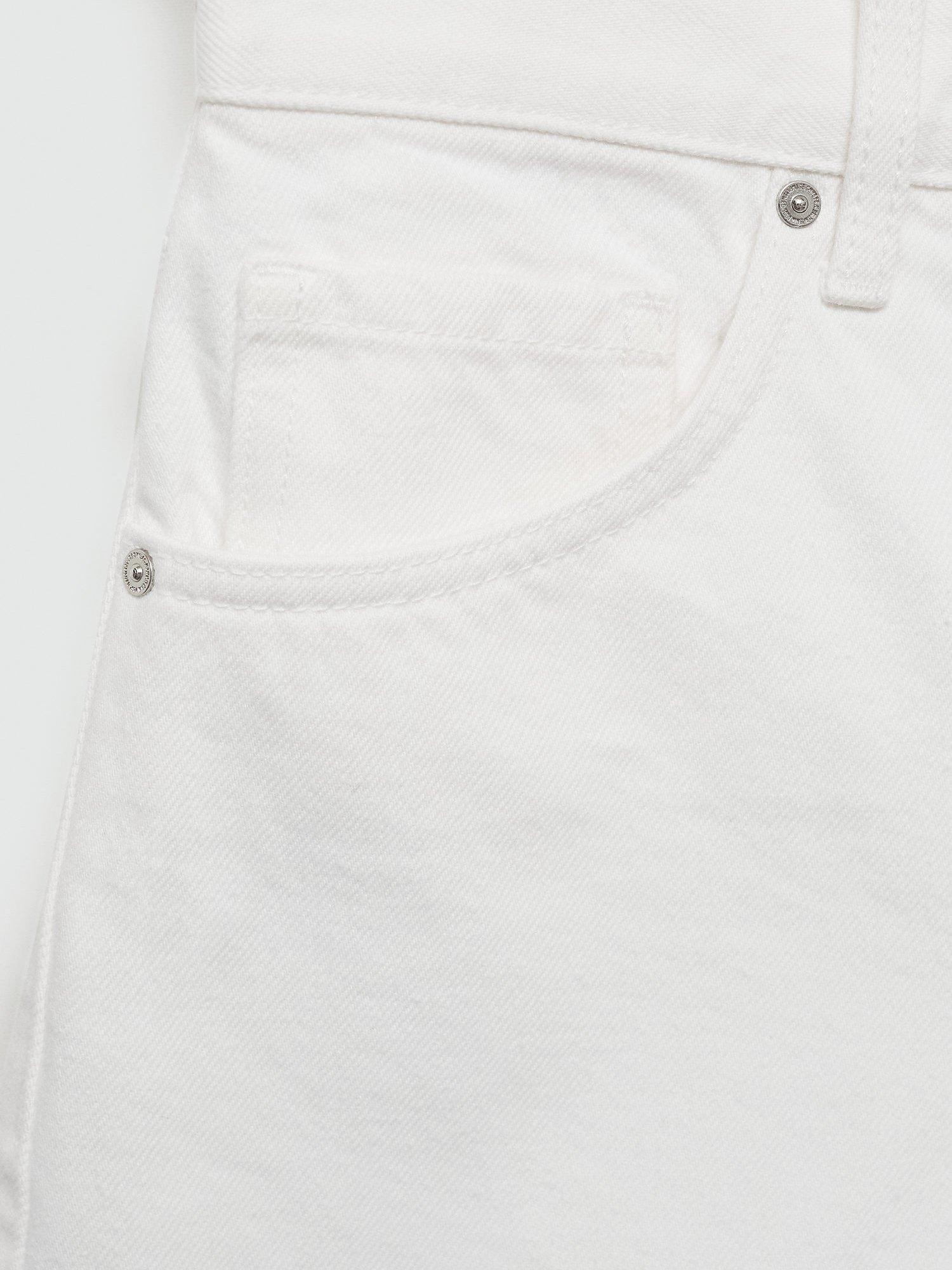 Mango Zoe Denim Shorts, White, 16