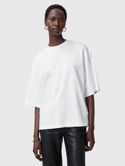 AllSaints Amelie Organic Cotton T-Shirt, White, White