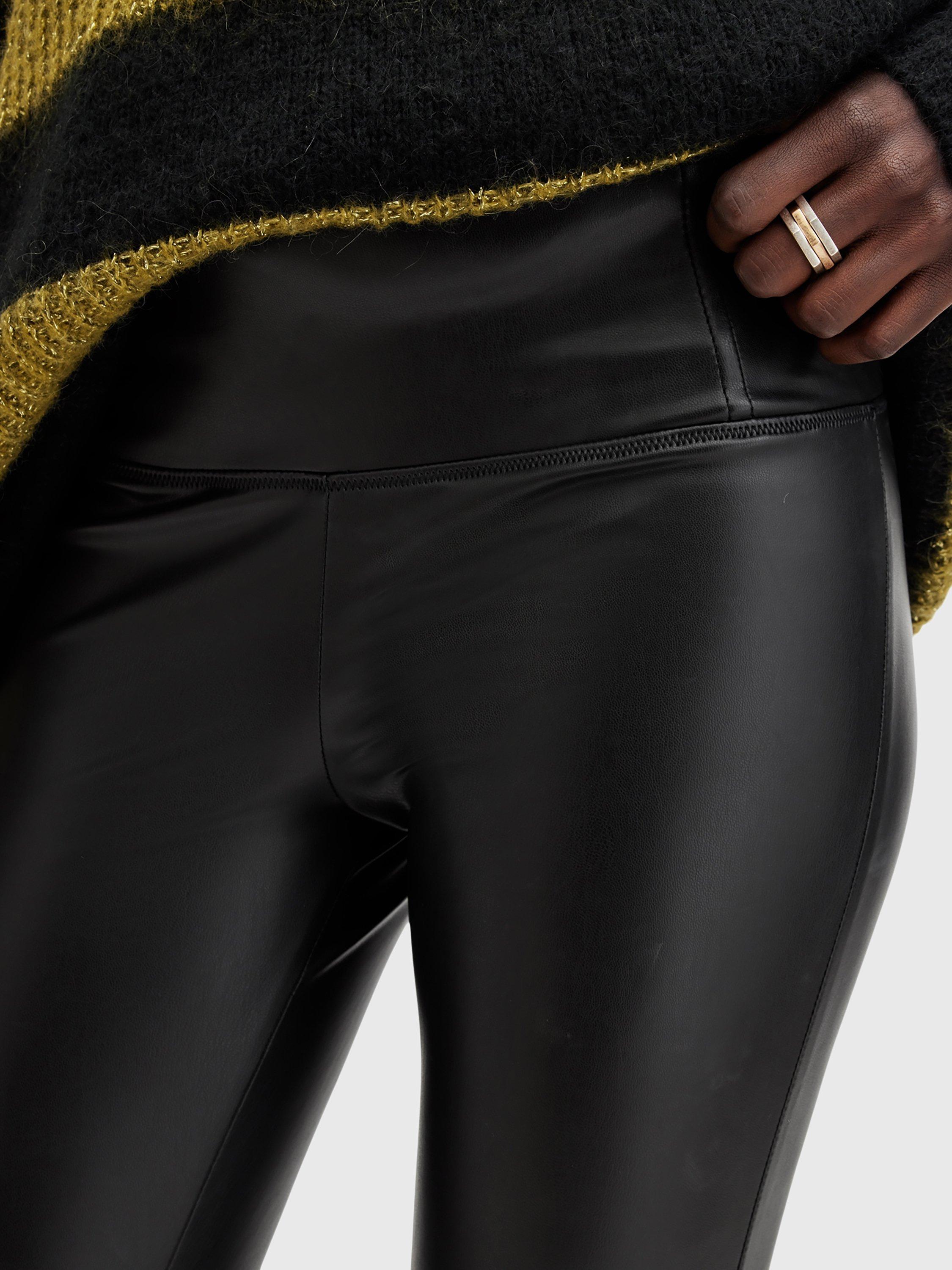 AllSaints Cora Faux Leather Leggings Black