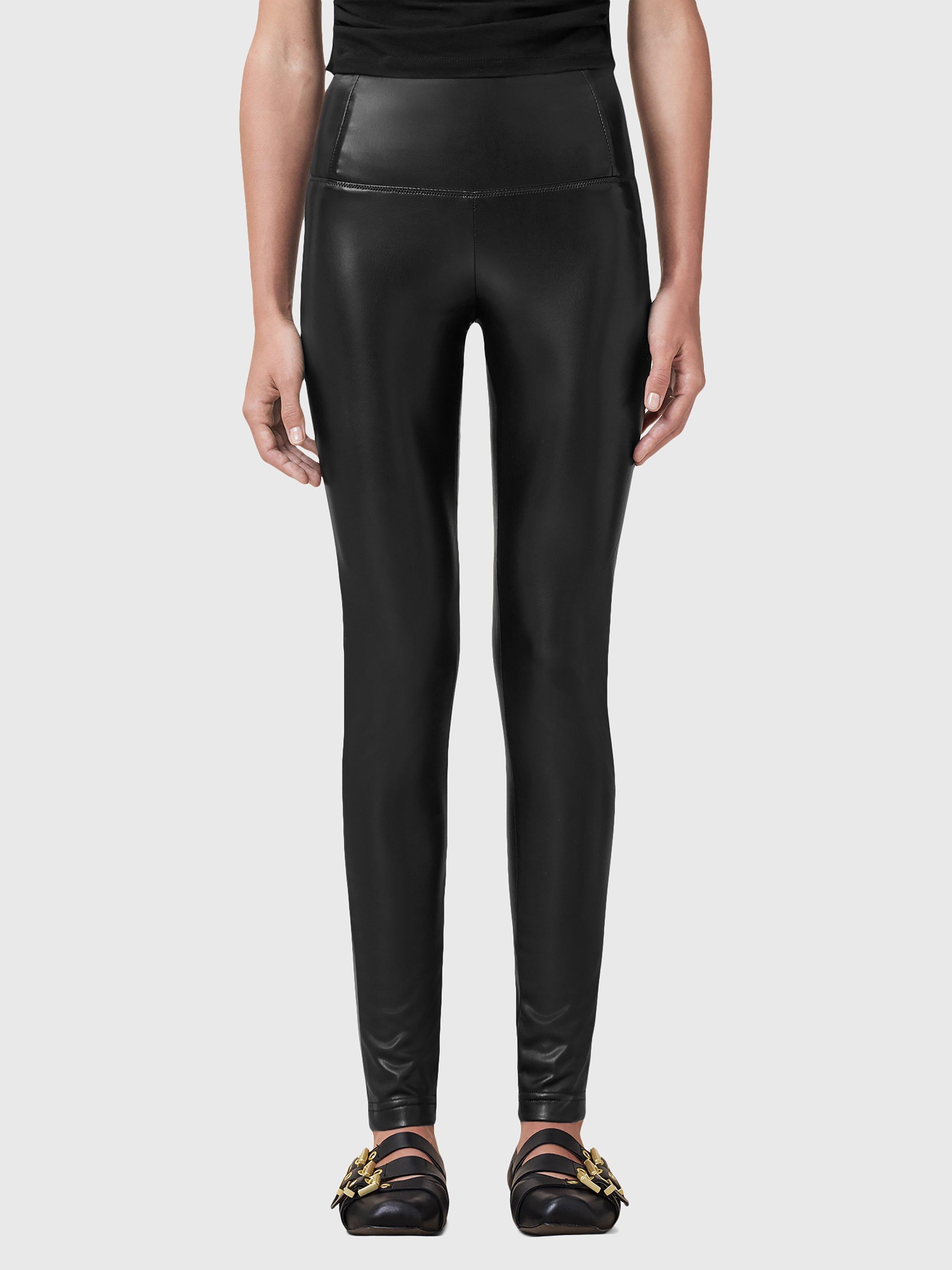 Product image 6 of 9, which shows AllSaints Cora Faux Leather Leggings, Black, 10