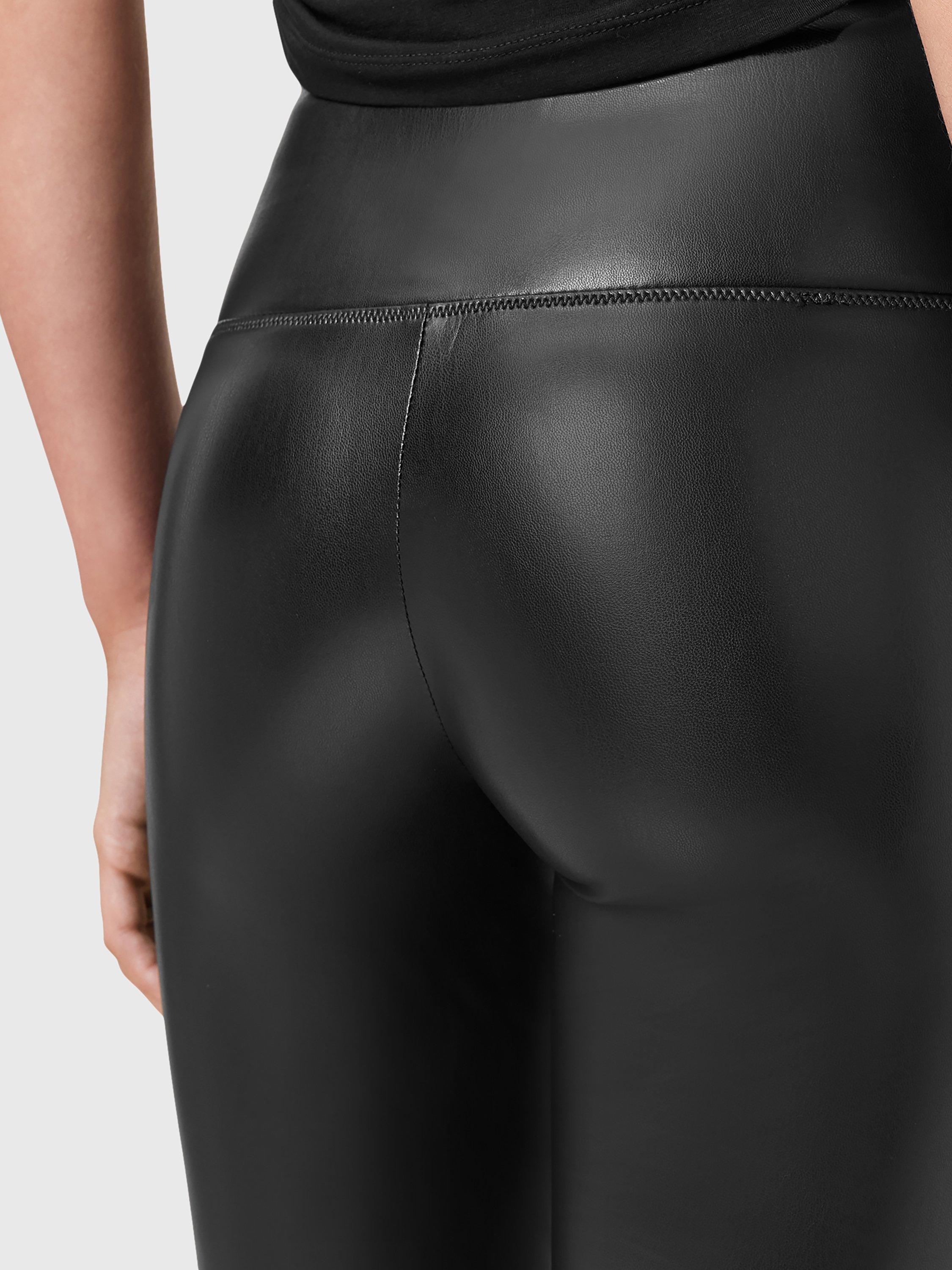 Product image 7 of 9, which shows AllSaints Cora Faux Leather Leggings, Black, 10