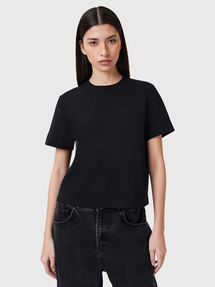 AllSaints Lisa Pure Organic Cotton T-Shirt, Black, Black