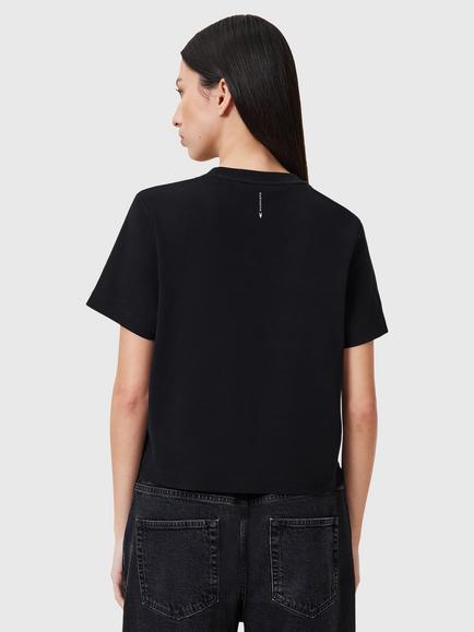 AllSaints Lisa Pure Organic Cotton T-Shirt, Black - view 2, Black