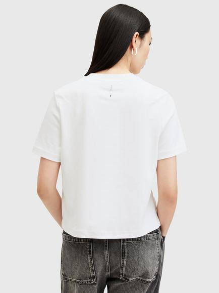 AllSaints Lisa Organic Cotton T-Shirt, White - view 2, White