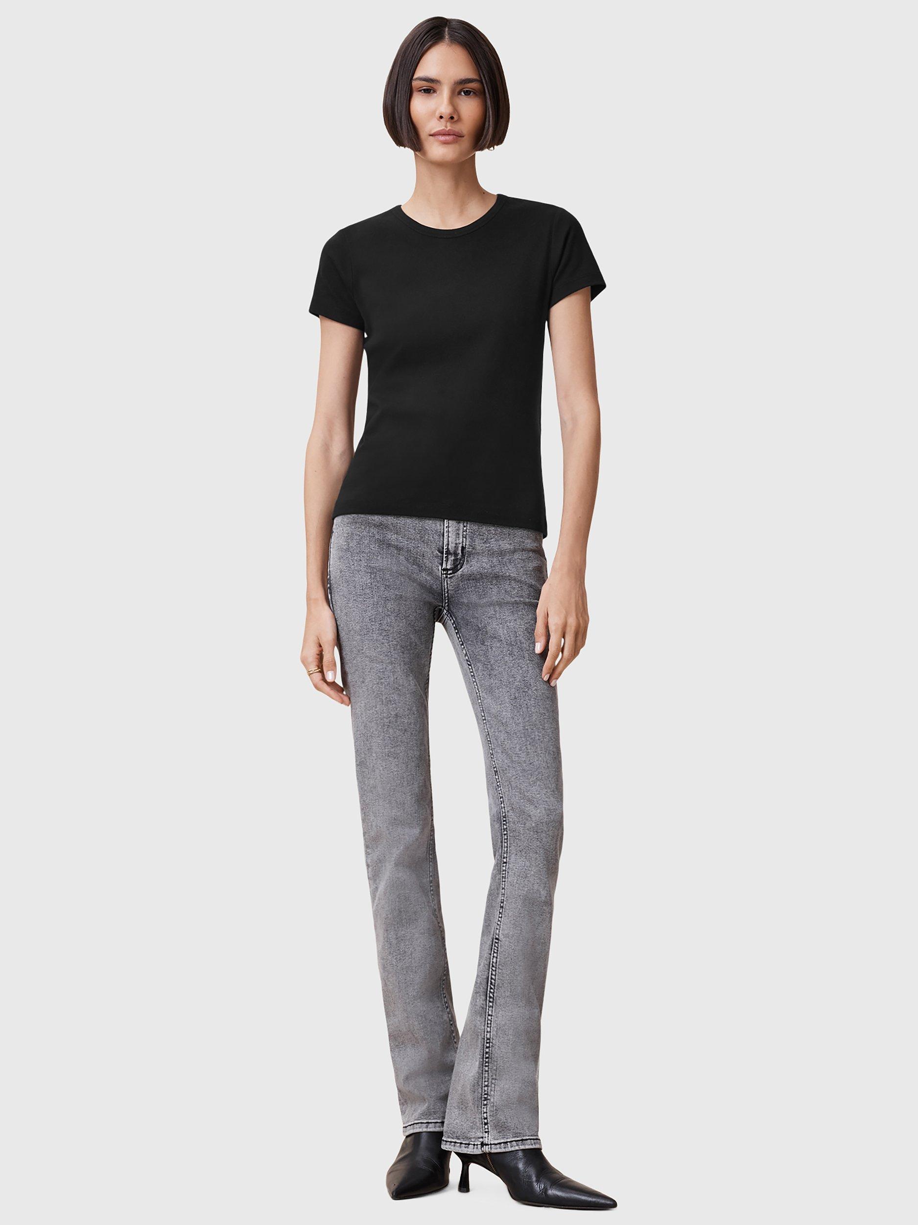 Product image 3 of 8, which shows AllSaints Stevie Pure Organic Cotton T-Shirt, Black, L